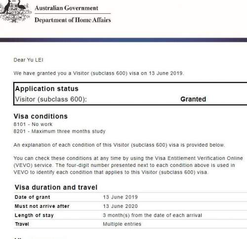 澳洲留学签证